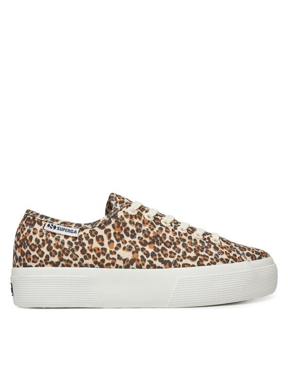 Superga Sneakers Platform Leopard Print Maro