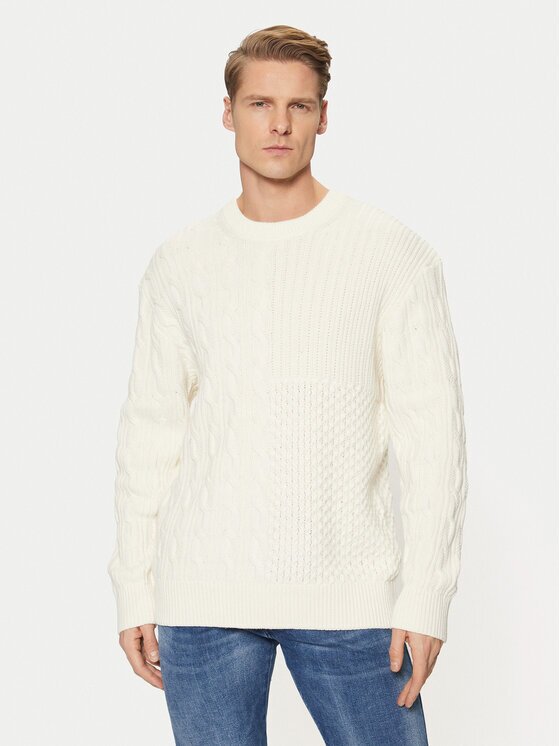 Tom Tailor Denim Pulover 1044433 Écru Relaxed Fit