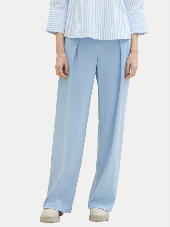 Tom Tailor Pantaloni din material 1040686 Albastru celest Wide Leg