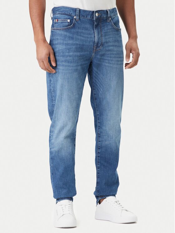 Tommy Hilfiger Blugi Bleecker Jax Indigo MW0MW42316 Slim Fit