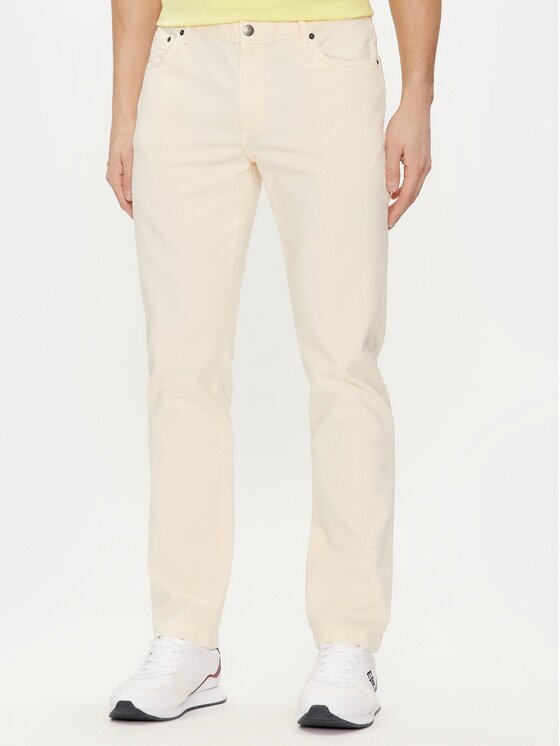 Tommy Hilfiger Blugi Denton MW0MW33908 Écru Straight Leg