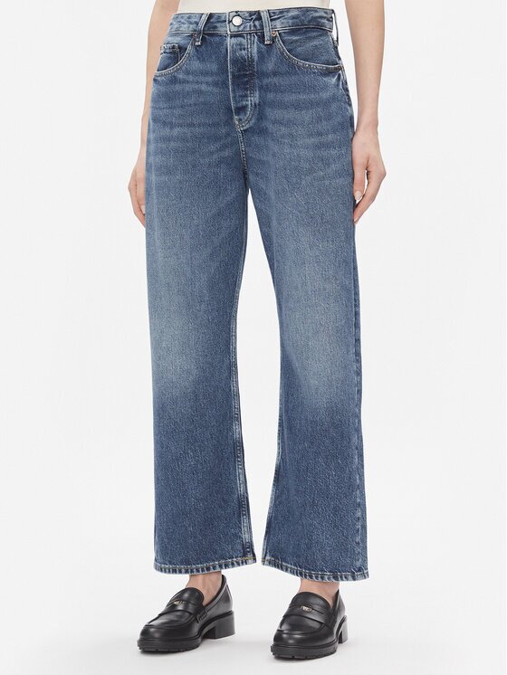 Tommy Hilfiger Blugi Loose Straight Rw Klo WW0WW40646 Wide Leg
