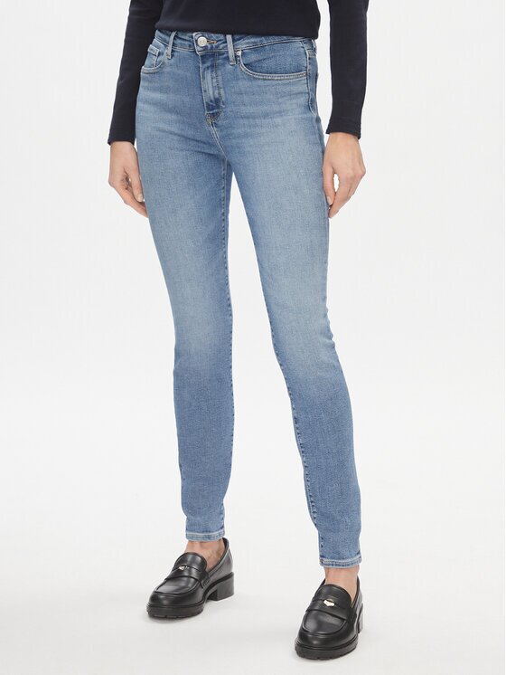 Tommy Hilfiger Blugi Th Flex Como Skinny Rw Mel WW0WW40633 Skinny Fit