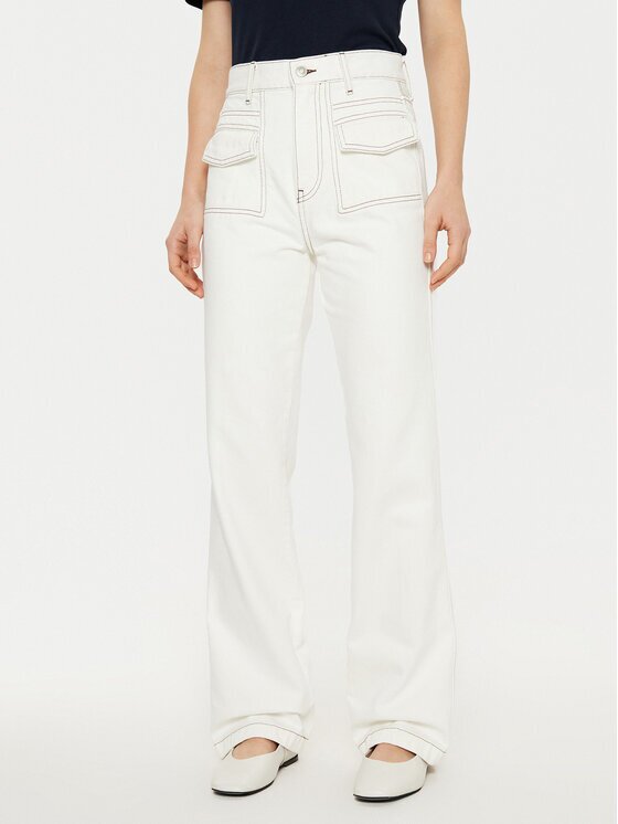 Tommy Hilfiger Blugi WW0WW43718 Écru Relaxed Fit