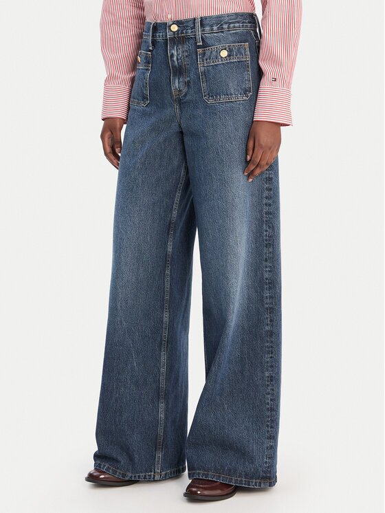 Tommy Hilfiger Blugi WW0WW49387 Wide Leg
