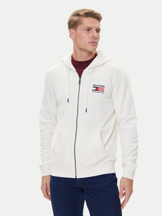 Tommy Hilfiger Bluză American MW0MW39691 Écru Regular Fit