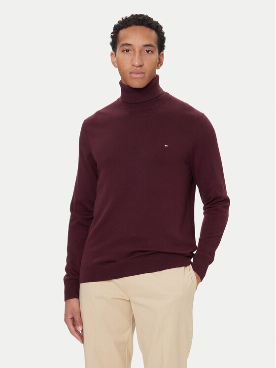 Tommy Hilfiger Bluză cu gât MW0MW28048 Regular Fit