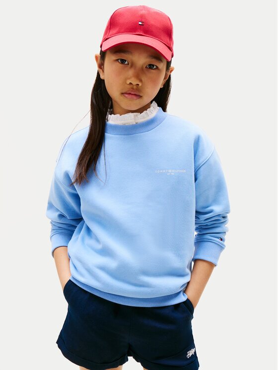Tommy Hilfiger Bluză KS0KS00640 Albastru celest Regular Fit