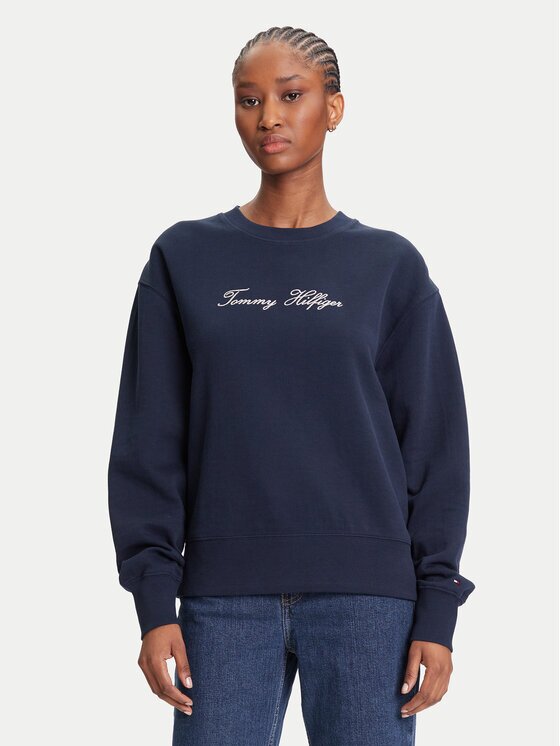 Tommy Hilfiger Bluză Script WW0WW47159 Regular Fit