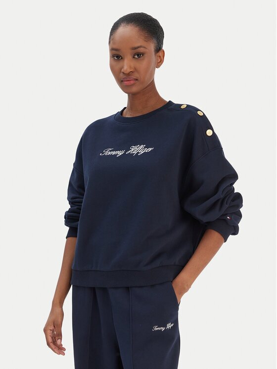 Tommy Hilfiger Bluză Script WW0WW48783 Relaxed Fit