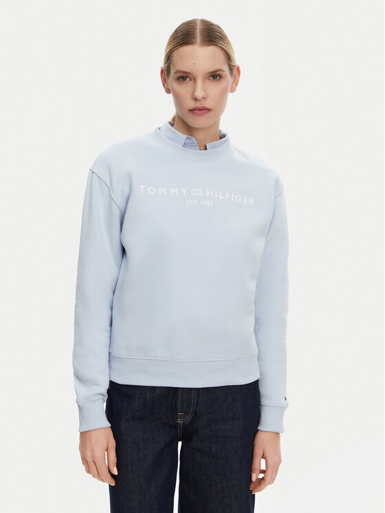 Tommy Hilfiger Bluză WW0WW39791 Albastru celest Relaxed Fit