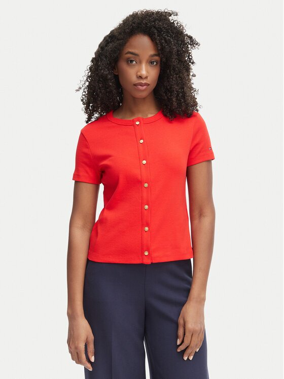 Tommy Hilfiger Bluză WW0WW48709 Slim Fit