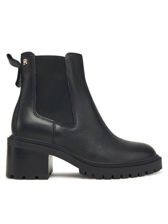 Tommy Hilfiger Botine Th Leather Chelsea Cleated Heel FW0FW08774