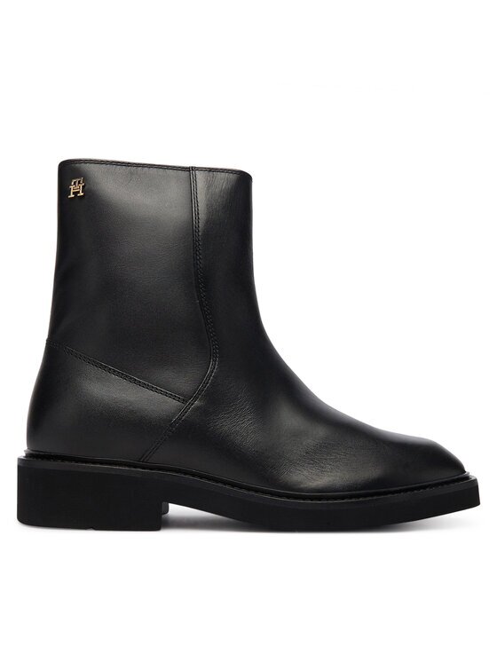 Tommy Hilfiger Botine Th Square Toe Leather Bootie FW0FW09046