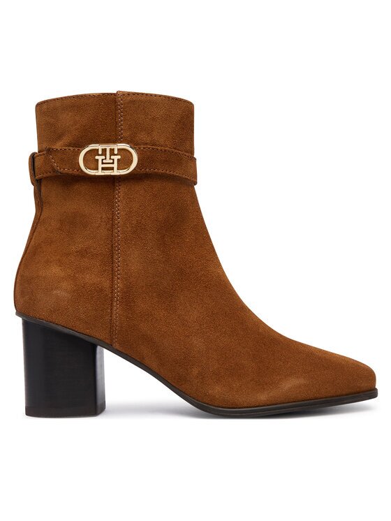 Tommy Hilfiger Botine Th Strap Suede Block Heel Boot FW0FW09521