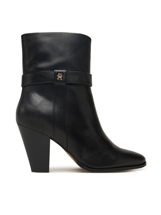 Tommy Hilfiger Botine Th T-Strap Leather Pointy Bootie FW0FW08984