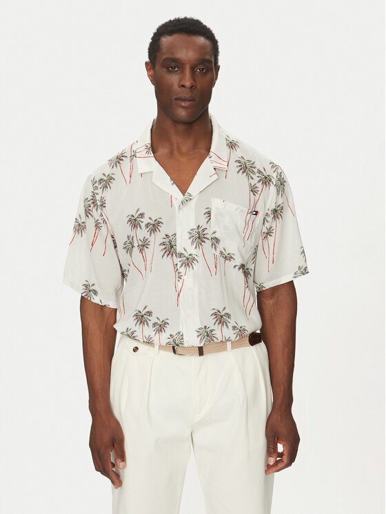 Tommy Hilfiger Cămașă Bowling Shirt Print UM0UM03227 Regular Fit