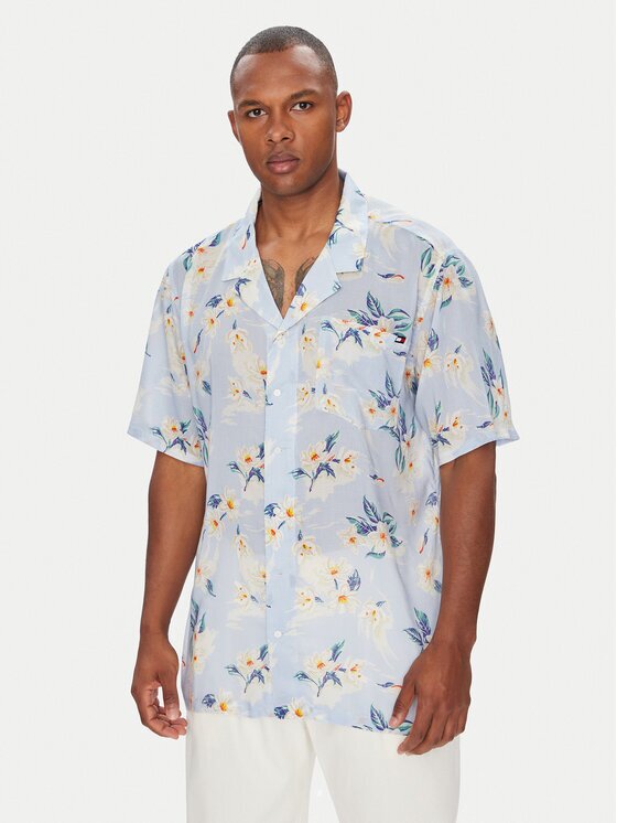Tommy Hilfiger Cămașă Bowling UM0UM03227 Albastru celest Regular Fit