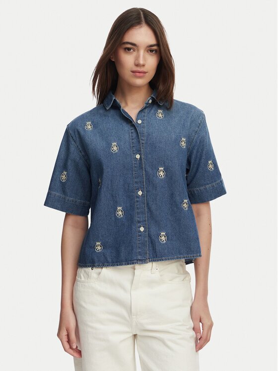 Tommy Hilfiger cămașă de blugi WW0WW50624 Relaxed Fit