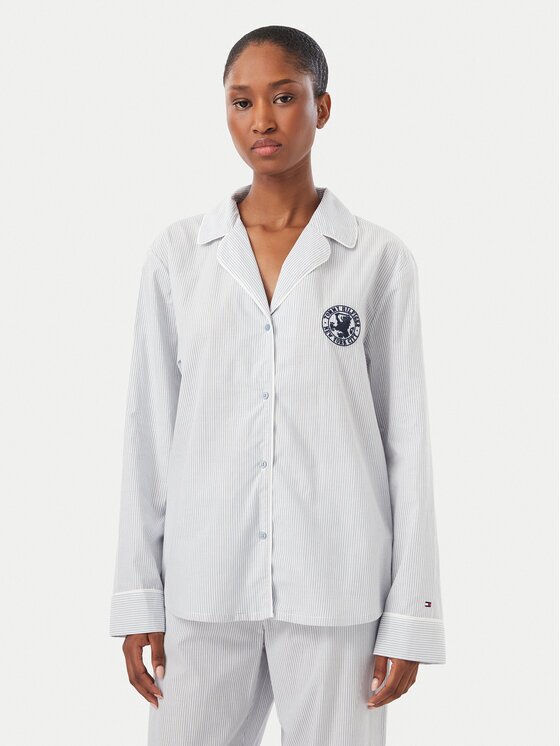 Tommy Hilfiger Cămașă de pijama UW0UW05764 Albastru deschis Regular Fit