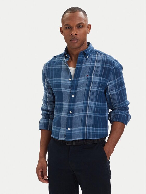 Tommy Hilfiger Cămașă Madras Check MW0MW42399 Regular Fit