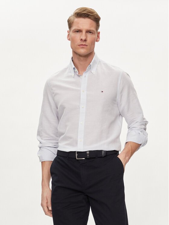 Tommy Hilfiger Cămașă MW0MW34632 Albastru celest Slim Fit