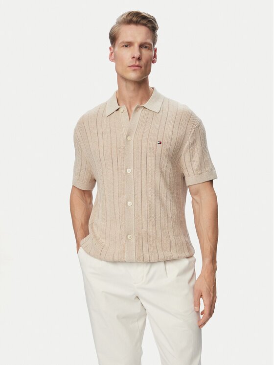 Tommy Hilfiger Cămașă Pointelle MW0MW43249 Regular Fit