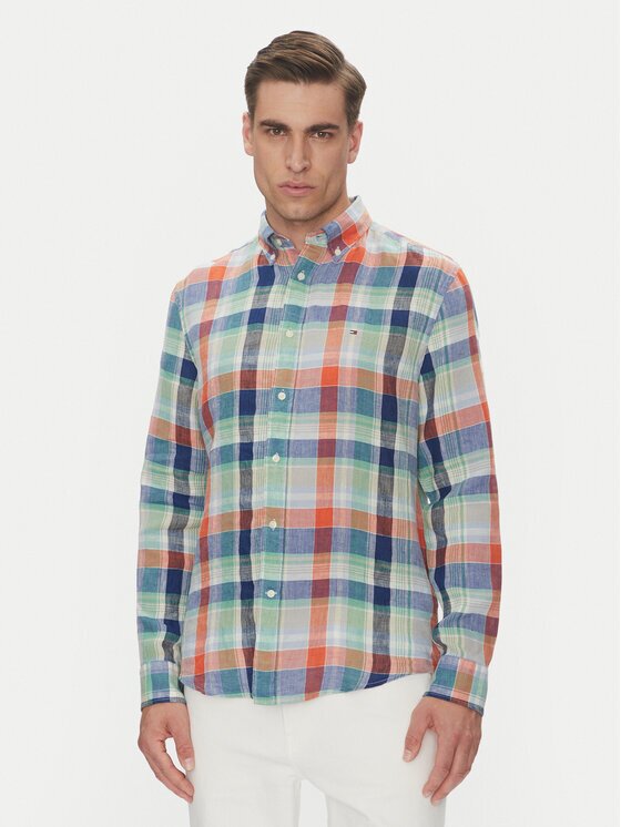 Tommy Hilfiger Cămașă Summer Madras MW0MW39166 Regular Fit
