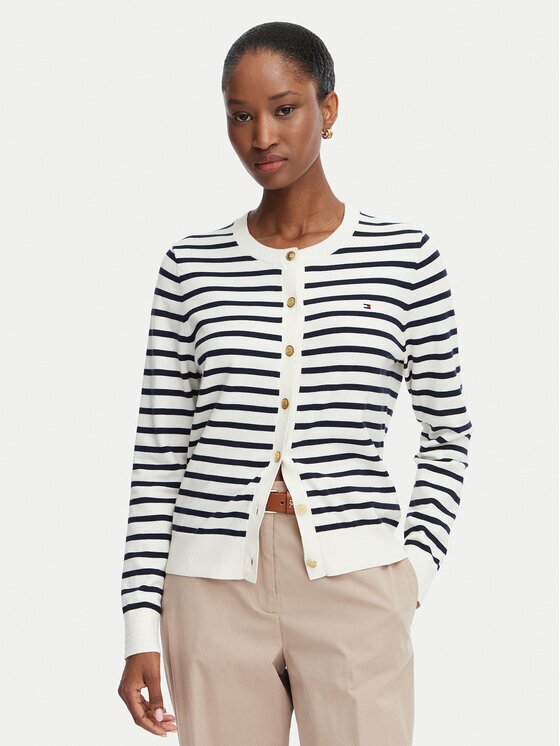 Tommy Hilfiger Cardigan Cable Fine WW0WW42370 Regular Fit