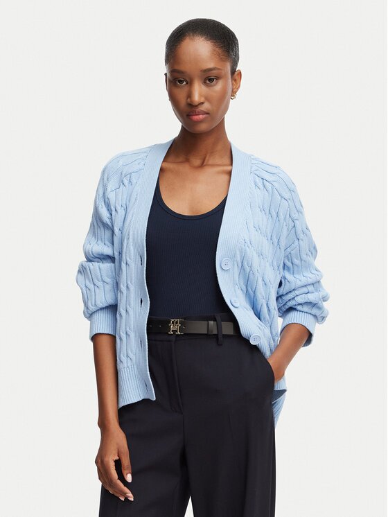 Tommy Hilfiger Cardigan WW0WW50078 Relaxed Fit
