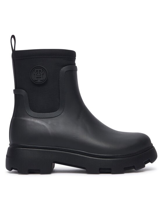 Tommy Hilfiger Cizme de cauciuc Th Stamp Warm Ankle Rain Boot FW0FW09544