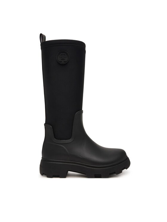 Tommy Hilfiger Cizme de cauciuc Th Stamp Warm Knee Rain Boot FW0FW09678