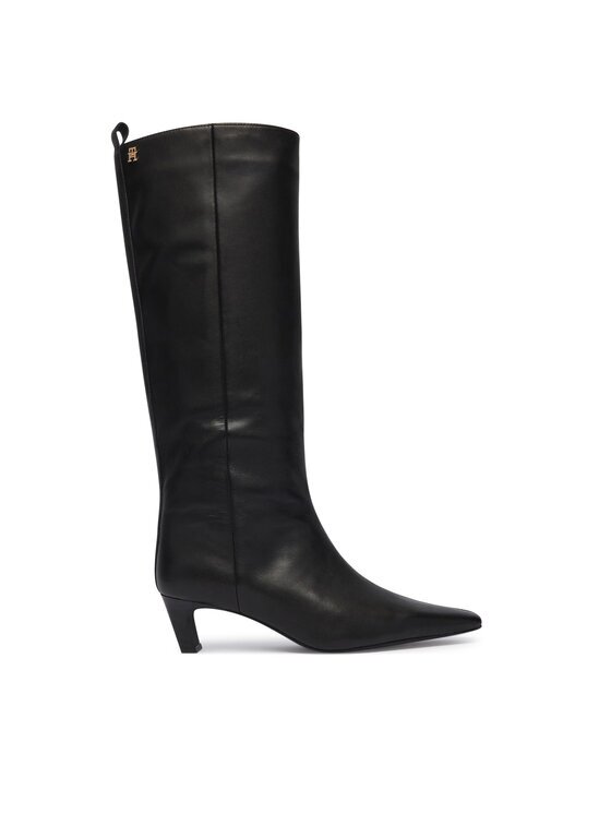 Tommy Hilfiger Cizme Kitten Heel Leather High Boot FW0FW09568