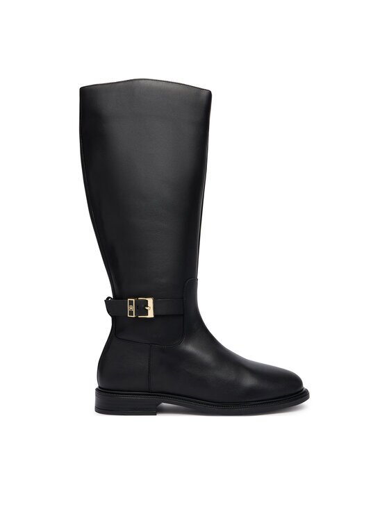 Tommy Hilfiger Cizme Th Buckle Leather Knee Boot FW0FW09572