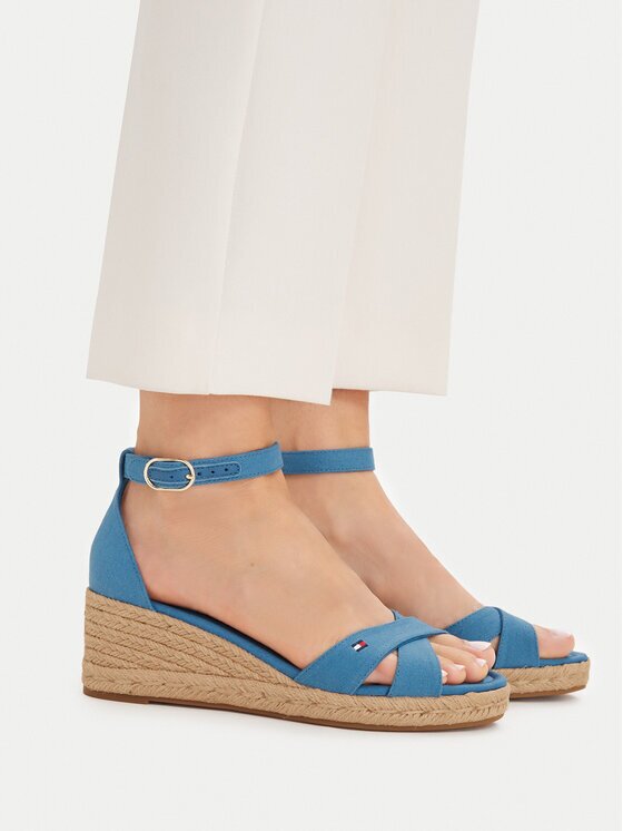 Tommy Hilfiger Espadrile Hemp Crossover Strap Wedge Espadrilles FW0FW09332