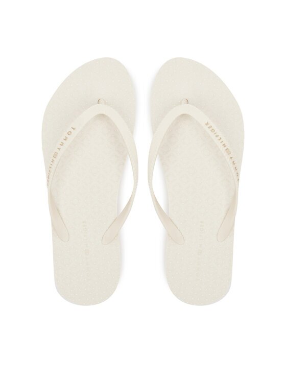 Tommy Hilfiger Flip flop Hilfiger Strap Beach Sandal FW0FW08736 Écru
