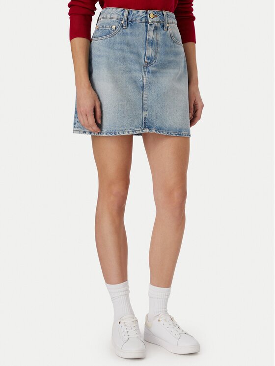 Tommy Hilfiger Fustă de blugi WW0WW50007 Regular Fit