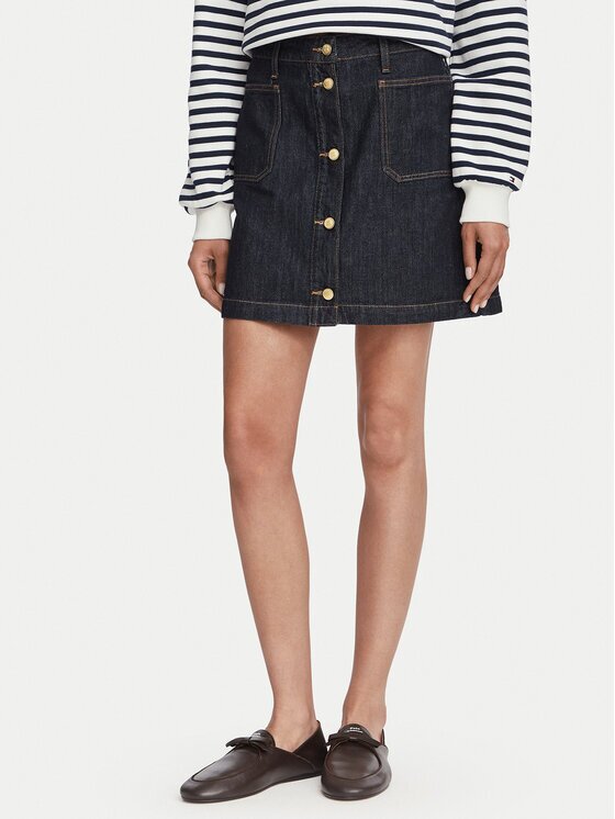 Tommy Hilfiger Fustă de blugi WW0WW50008 Regular Fit