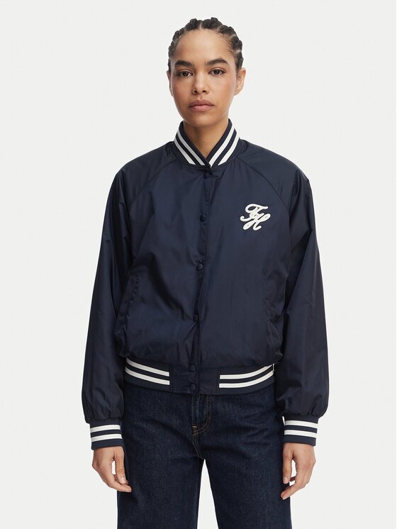 Tommy Hilfiger Geacă bomber Logo Appliqué WW0WW48618 Regular Fit