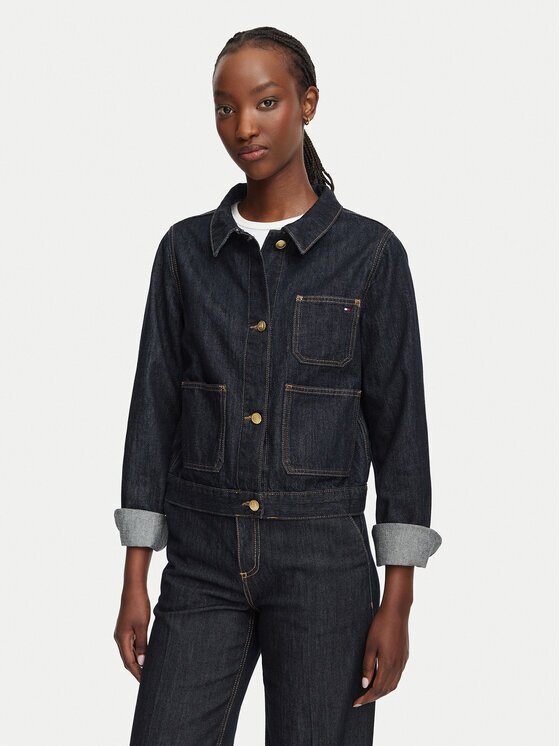 Tommy Hilfiger Geacă de blugi Lady WW0WW50002 Regular Fit