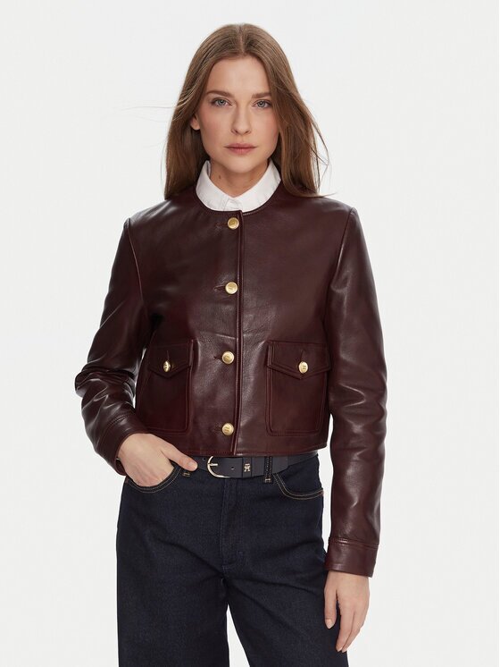 Tommy Hilfiger Geacă de piele WW0WW46861 Regular Fit