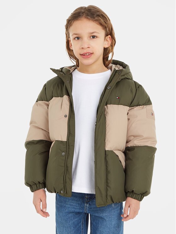 Tommy Hilfiger Geacă din puf Essential Colorblock KB0KB08559 S Regular Fit
