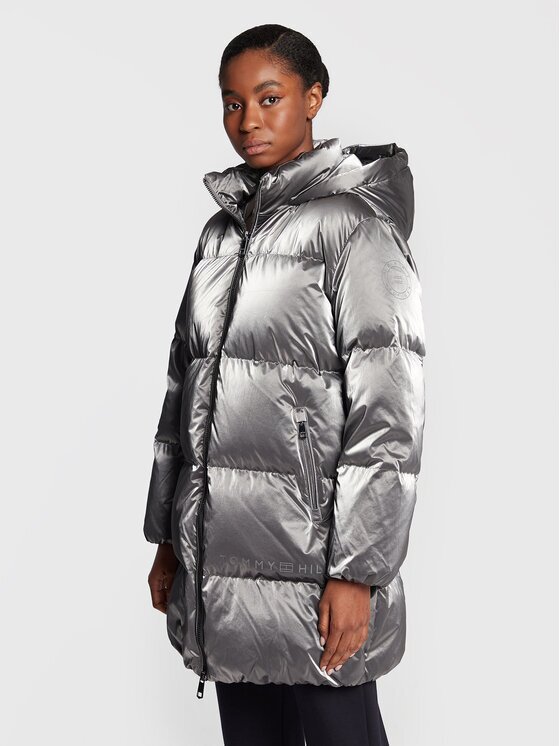 Tommy Hilfiger Geacă din puf Metallic WW0WW35935 Loose Fit