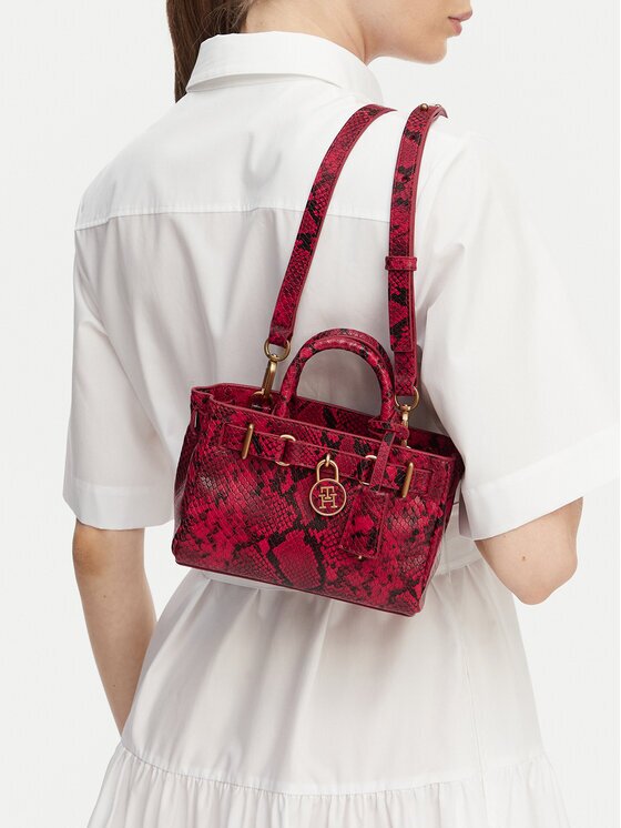 Tommy Hilfiger Geantă American Icon Micro Tote Snake AW0AW18820