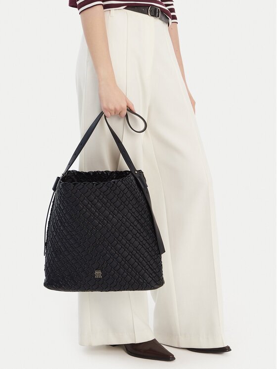Tommy Hilfiger Geantă Th Braided Maxi Hobo AW0AW18161