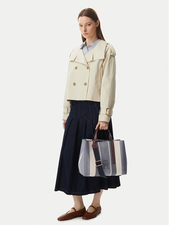 Tommy Hilfiger Geantă Th City Satchel Jacquard AW0AW18733
