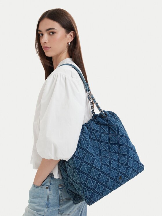Tommy Hilfiger Geantă Th Feminine Tote Denim AW0AW18866