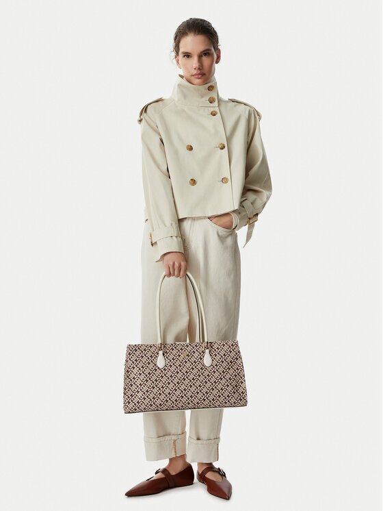 Tommy Hilfiger Geantă Th Grace Satchel Jacquard AW0AW18754
