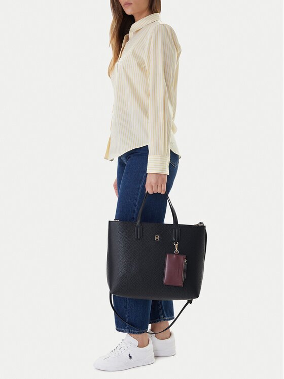 Tommy Hilfiger Geantă Th Icon Satchel Mono AW0AW18123