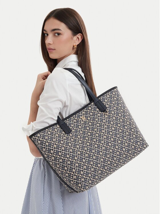 Tommy Hilfiger Geantă Th Icon Tote Jacquard AW0AW18889